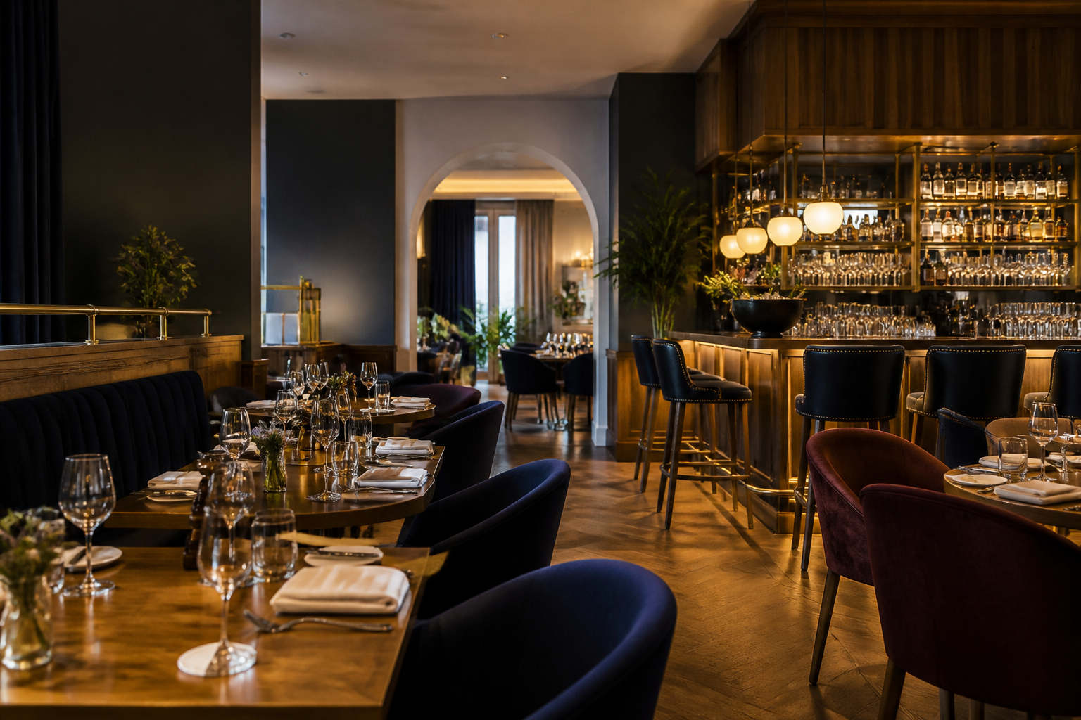 Restaurantbereich im Hotel Lübecker Hof